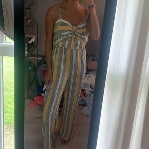 Long stripped romper